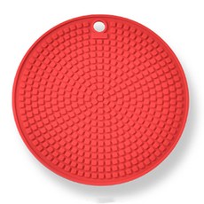 多功能圓形隔熱墊 鍋墊 紅色, 1個