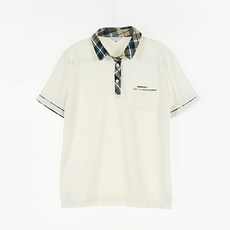 校服商場兒童棕色藍色格子領校服短袖T恤