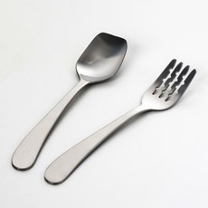 RAONNURI 孩童方頭安全湯匙+鋸齒安全叉, 單色, 湯匙 2入+叉子 2入