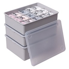 EZLIVING 分格內衣收納盒組 1格 + 10格 + 15格, 1套