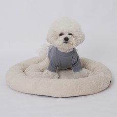 REDPUPPY 品牌寵物圓形坐墊, 象牙白
