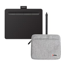 와콤 인튜어스 USB 타블렛 소형 CTL-4100 + 파우치 세트, 블랙,랜덤발송, 타블렛(CTL-4100/K0)