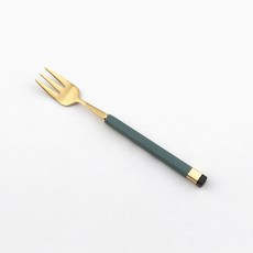 보겐 스퀘어 투톤 커트러리 티포크, 올리브 + 골드, 1개