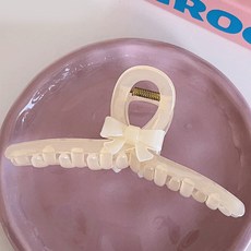 젤루나 빅사이즈 미니 리본 꼬임 헤어 집게핀 13cm LH-163