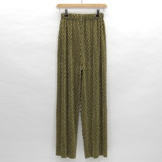 매드시스터 여성용 뉴린 패턴 밴딩 플리츠 팬츠 와이드핏