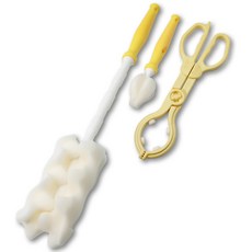 babybear 直立式奶瓶刷3件組, 1組, 黃色