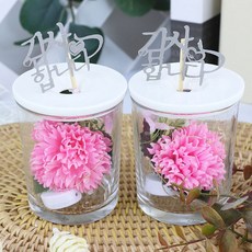 블뤼엔 비누꽃 카네이션 무드등 2p 세트, 핑크