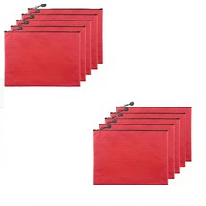 Itemtrade 防水拉鍊文件袋 B4, 10個, 紅色