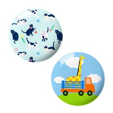 Jinjeu幼兒用設計圓盤 大 2件組, 香腸地圖，那輛卡車動物, 1組