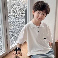 꼰띠키즈 아동용 통기성 배트카라 티셔츠