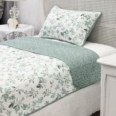 MaMaison Bordeaux純棉雙面床罩單人+枕頭套組, 綠色