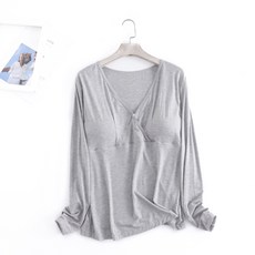 Alode Point Line交叉哺乳長袖T恤