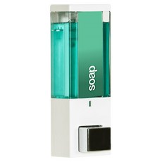 IQON方形鈕扣現代浴室給皂機 1格, 白色的, 1個