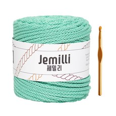 Yarna Jemilli編織線+金屬大鉤針, 薄荷(11)