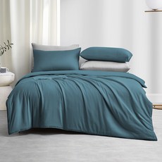 J-bedtime 床寢時光 素色天柔絲石墨烯鋪棉兩用被床包組 SWMG7665S