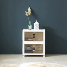 노아가구 이동식 폴딩 수납장 2단, 혼합색상