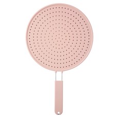 이지실리 기름 튐 방지 실리콘 프라이팬 덮개 핑크, 1개, 28cm
