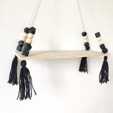 래이킨 벽걸이 장식장 캔들 선반, 블랙