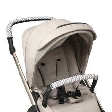 Manito Clean Grip 嬰兒推車安全護欄保護套, 1個, 鋸齒灰色