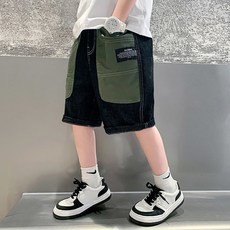 Starbean 兒童小標鑲邊口袋牛仔褲