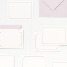 空白薰衣草留言卡信封組, 薰衣草色, 1set