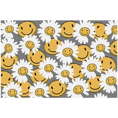 微笑入口線圈墊 120 x 80cm, 1個, 方形花