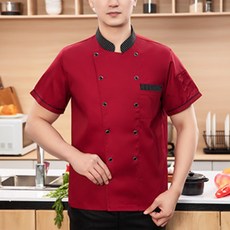 UNHAVE 男女通用日常短袖廚師工作服