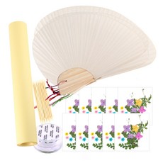 조가비 부채 만들기 압화 체험 패키지 중 10인용, JK322, 1세트