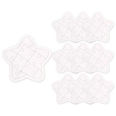 Uniart 繪圖拼圖 五角星, 10個, 白色