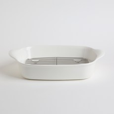 value ceramic Lagos 陶瓷烤盤 + 托盤套組 白色, 1套