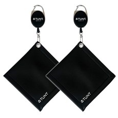 TUNT GOLF Lil 高爾夫毛巾 2入, 黑色