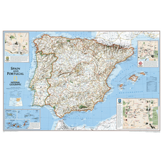 Map.Come 西班牙 葡萄牙 導電塗層小號 110 x 78cm 歐洲地圖, 1個