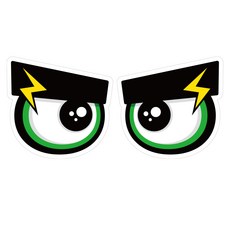 Mungkiwoldeu 高亮度維持安全距離反光貼紙 大型 閃電人, 1套, 混合顏色