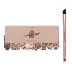 Etude Play Color Eyes Palette 秋季壁櫥雙刷套裝, 1組, 眼影盤+雙刷