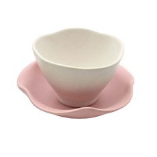 달소금 국산 도자기 꽃잎찻잔세트, 라이트핑크, 1세트