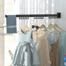 Rapoyu多功能折疊式3層衣架, 黑色的