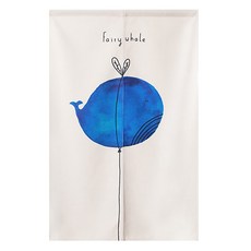 Market A 海洋藝術隔間門簾, 鯨魚