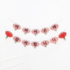 파티짱 어버이날 자체제작 카네이션 파티 가랜드, 혼합색상, 1개