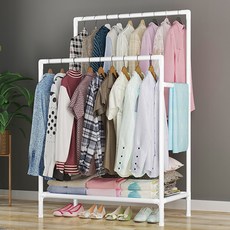 타이탄 모던 이동식 2단 행거, 흰색