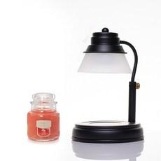 에인디 타이머 블랙 캔들워머 + 양키캔들 스몰자 104g 세트, 1세트, 화이트스트로베리벨리니