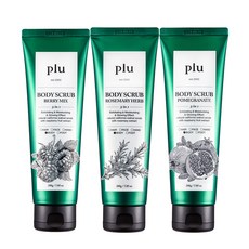 plu Original Body Scrub Berry Mix 200g + 迷迭香香草 200g + 石榴 200g 套組, 1套