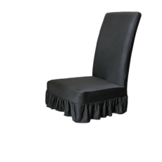 고급스러운 레이스 의자커버, 블랙, 1개