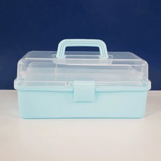 Khohimo 美術工具收納 3層多用途畫具箱 淺藍色 5W0130