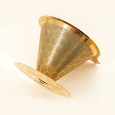 Itsbin 免濾紙手沖咖啡濾杯, 250ml, 金色, 1個