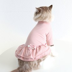 PASTEL PET 寵物蝴蝶結點綴連身裙, 粉紅色