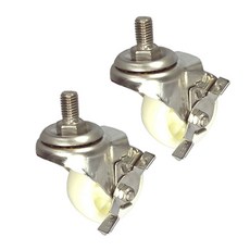 MASTER. S 不鏽鋼腳輪 輕量型 DS 22 系列 DS 2230 NYL-BT BK 7.6cm 不鏽鋼 尼龍 (白色) 螺栓-B/K, 2個