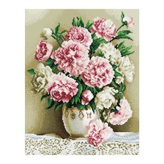 iLovePainting DIY鑽石畫套組 牡丹花瓶, 混合色, 1個