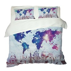 彩色印花被套枕套組 A_RD_160