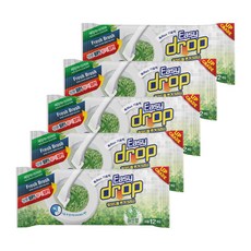 Easy drop 拋棄式馬桶清潔刷, 5個, 綠色草本