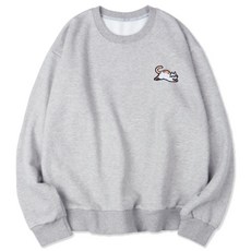 벤힛 남녀공용 빅사이즈 삼색냥 세미오버핏 소프트 기모 맨투맨